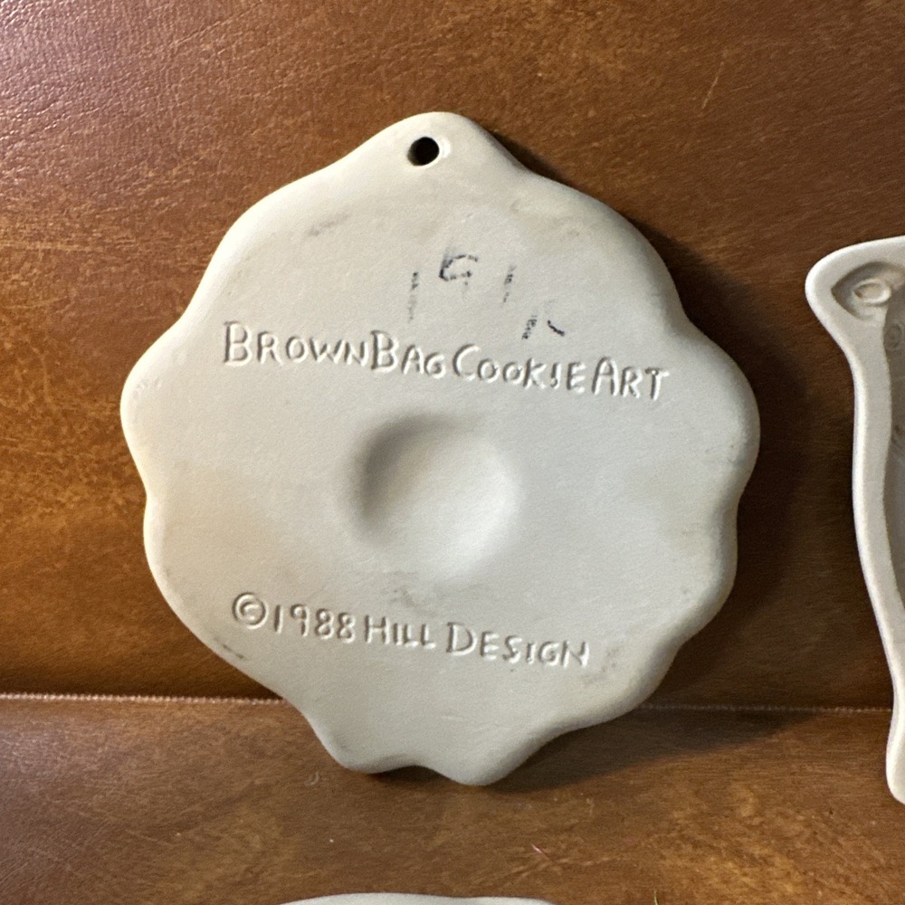 Lot 4 Brown Bag Cookie Molds 80's + 1 Pampered Chef From 1991 5 Total Lot - Picture 9 of 11